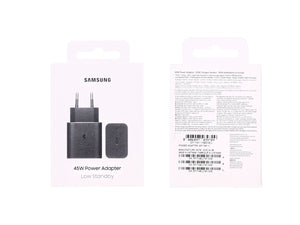 Samsung EP-T4511NBEGEU USB-C Power Adapter 45W Black Original Retail Box