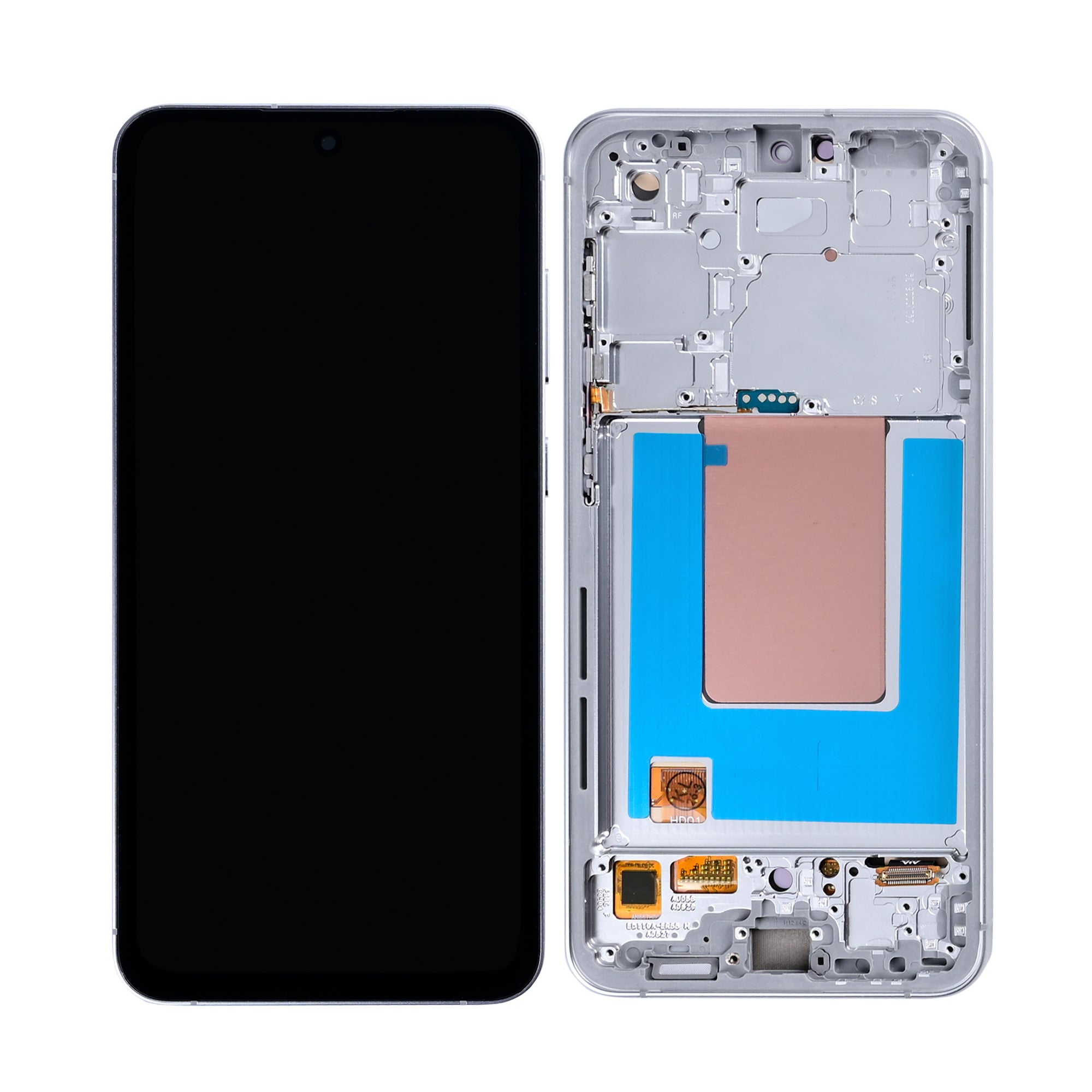 Samsung Galaxy S24 FE S721B Display And Digitizer With Frame Silver Hard-OLED