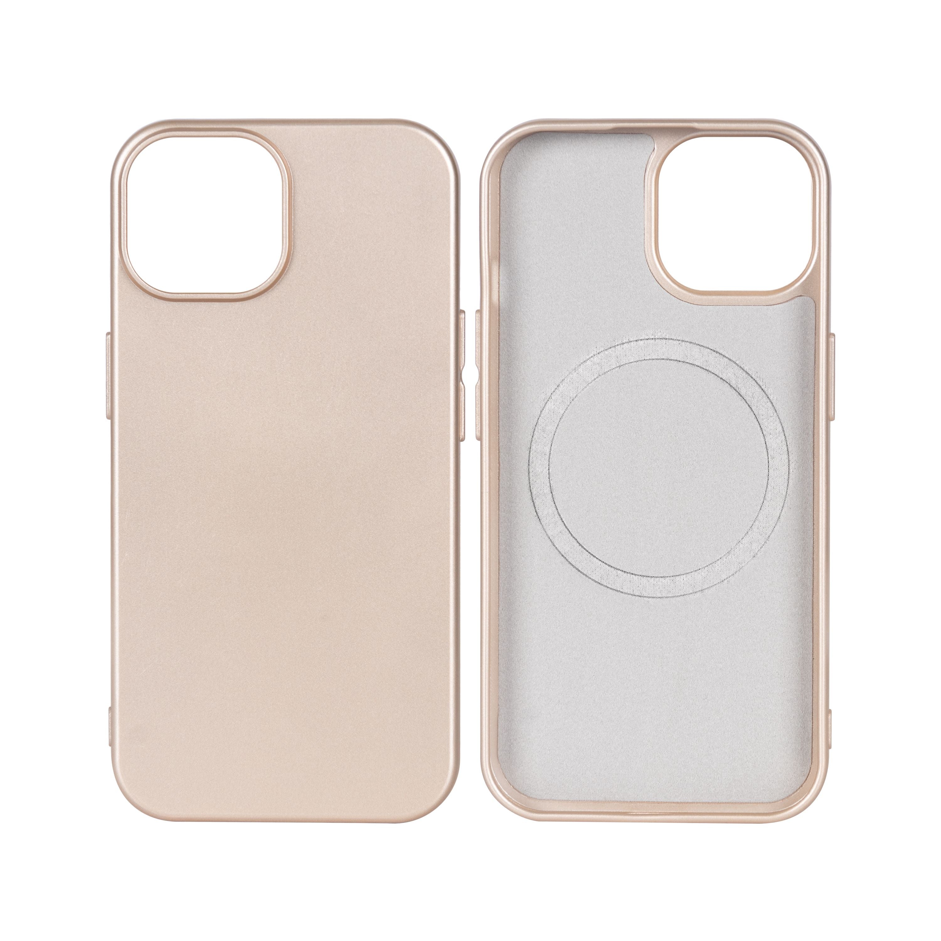 Rixus Soft TPU Phone Case With MagSafe Compatible For Apple iPhone 13 Pro Gold
