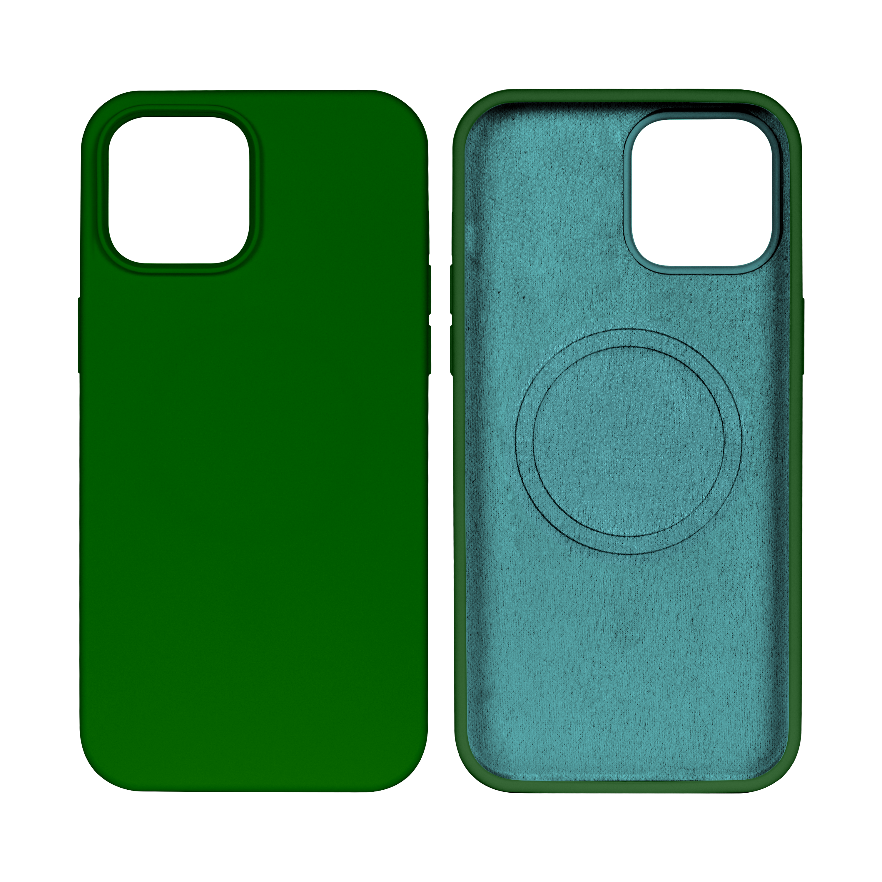 Rixus Soft TPU Phone Case With MagSafe Compatible For Apple iPhone 14 Dark Green