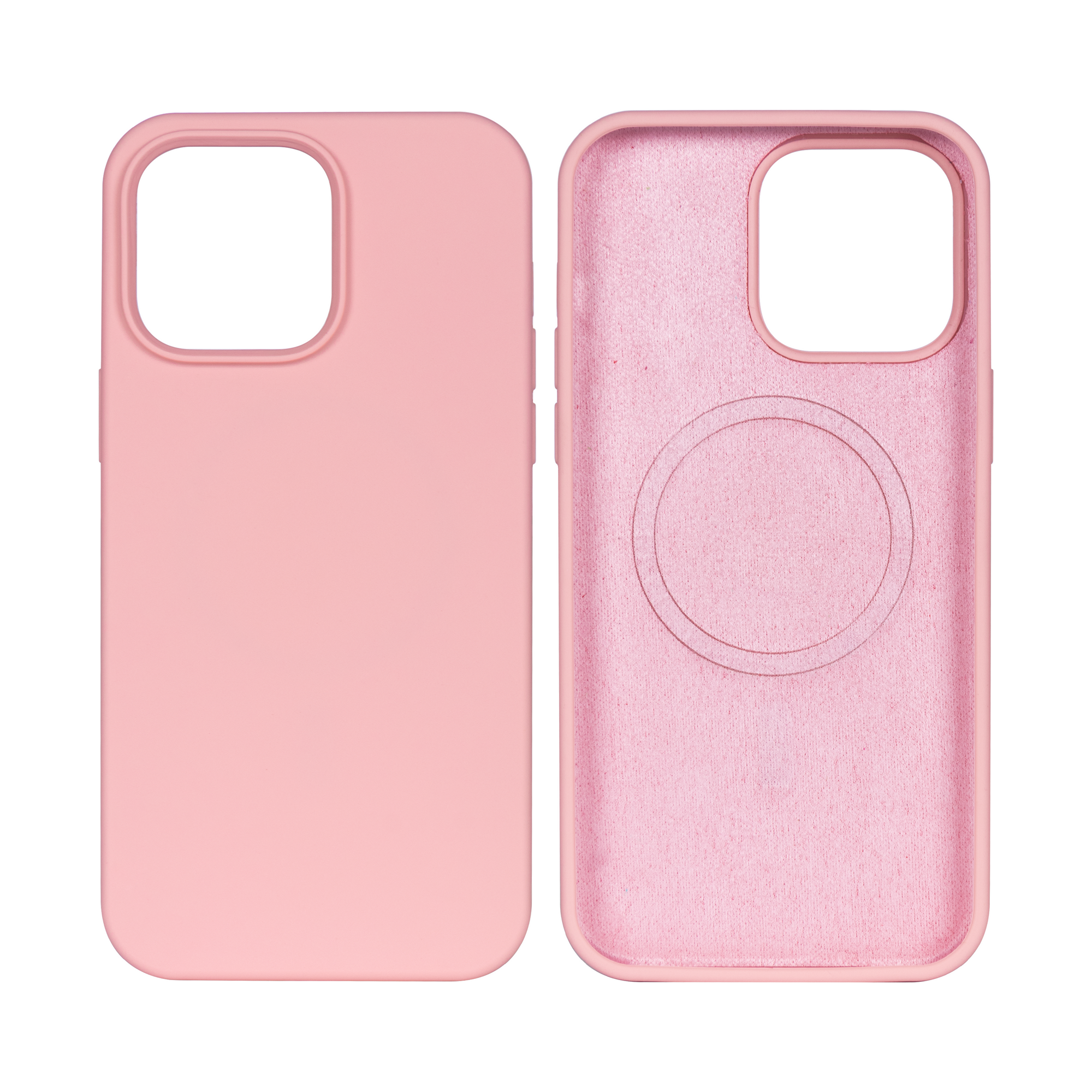 Rixus Soft TPU Phone Case With MagSafe Compatible For Apple iPhone 14 Pro Max Pink