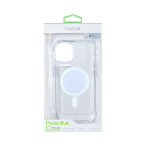 Rixus Anti Shock Hoesje TPU Met MagSafe For Apple iPhone 11 Transparant