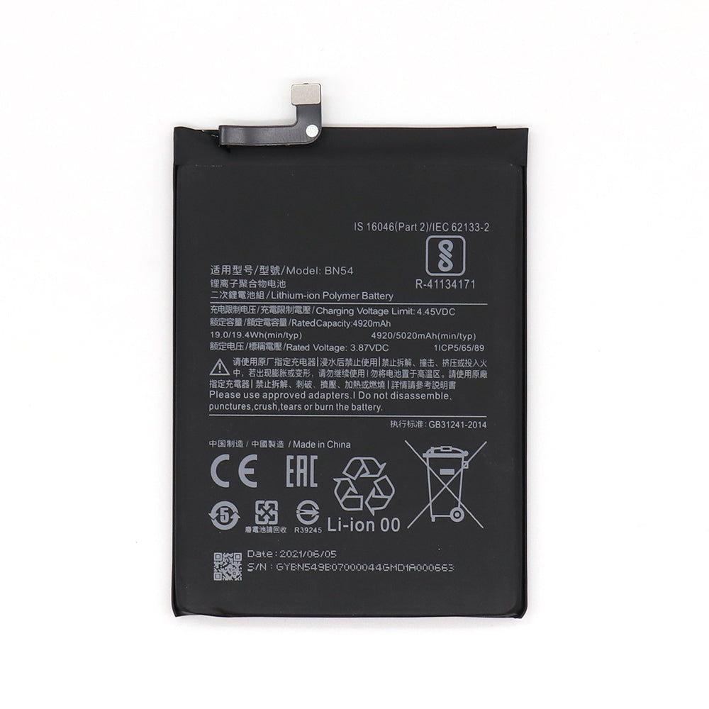 Xiaomi Redmi 9, Redmi Note 9 Batterij BN54 OEM