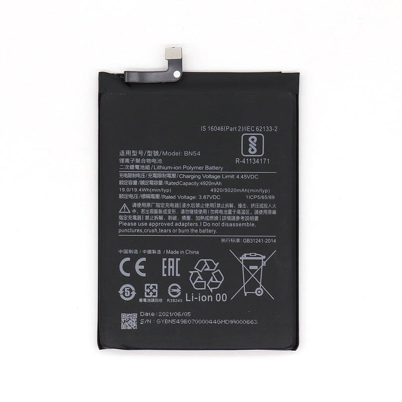 Xiaomi Redmi 9, Redmi Note 9 Batterij BN54 OEM