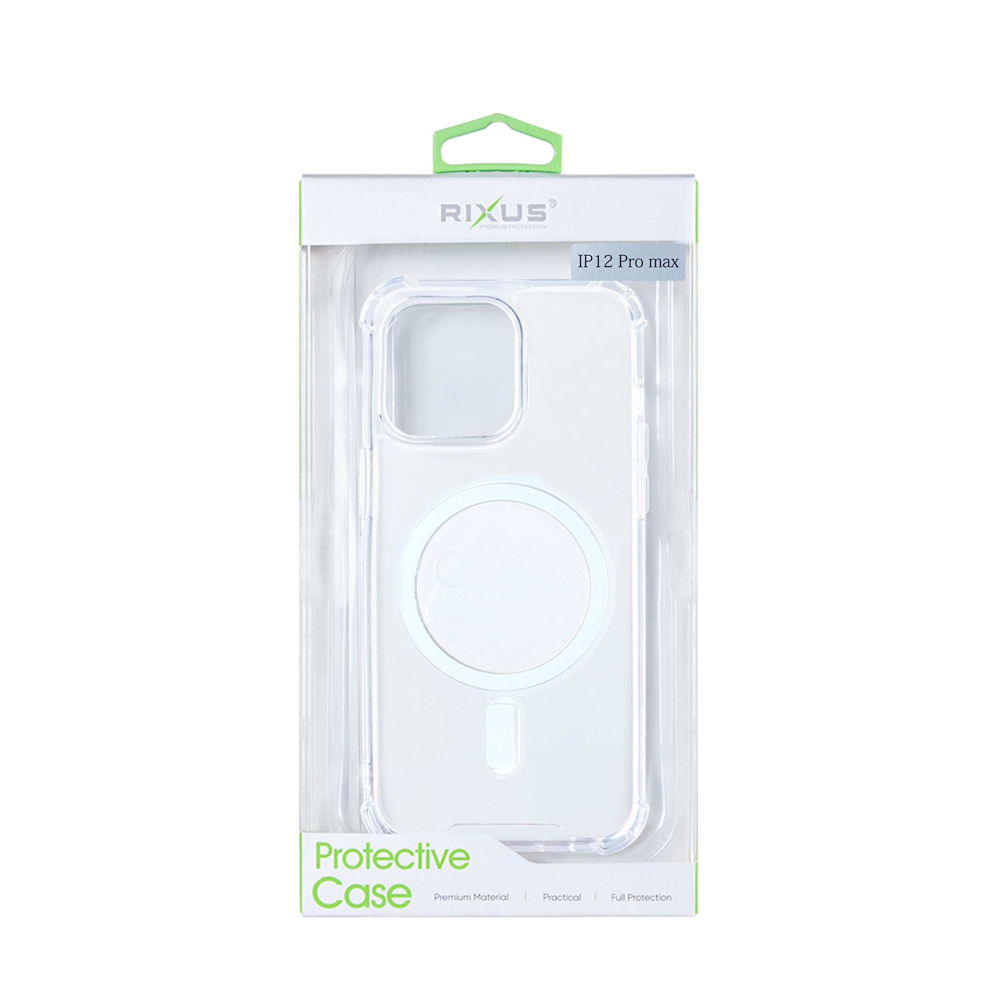 Rixus Anti-Burst Case met Magsafe For Apple 12 Pro Max Transparant