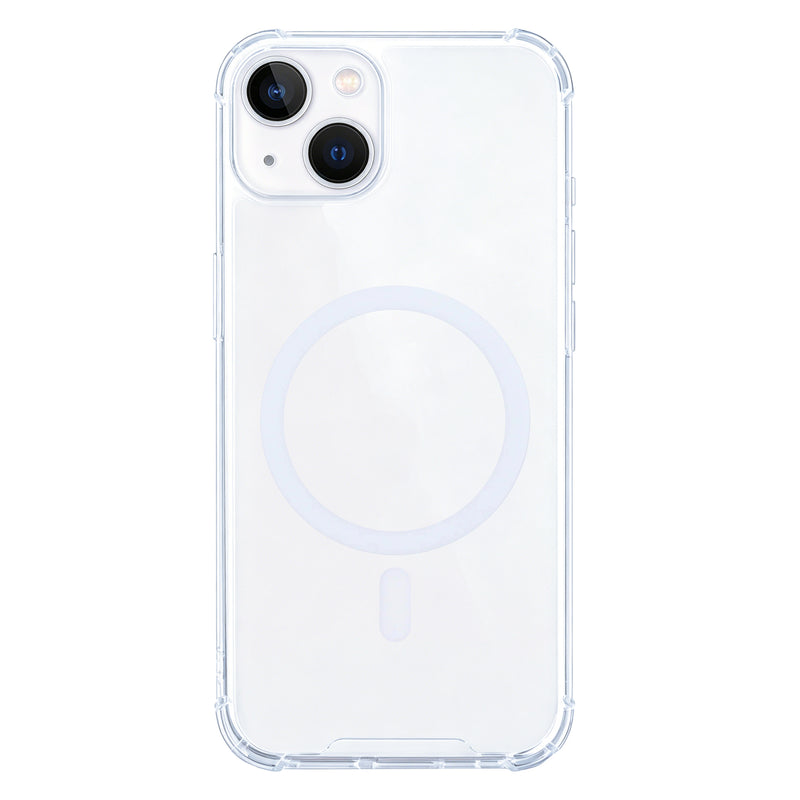 Rixus Anti-Burst Case With MagSafe Compatible For Apple iPhone 13 Transparent
