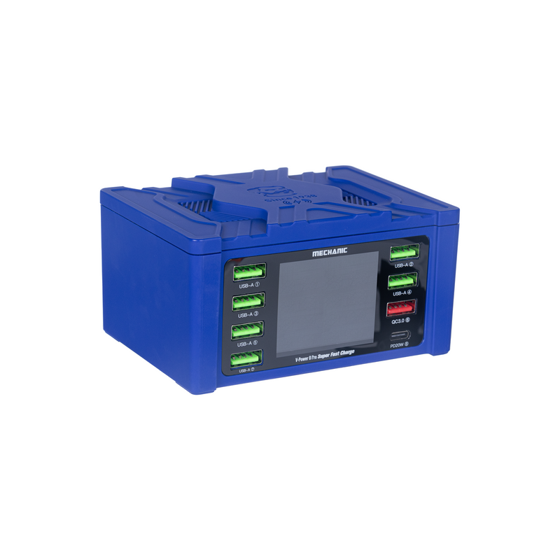 MECHANIC 8 Ports 110W Multi USB Socket Charger PD3.0 QC3.0 Fast Charging Phone Charger With LED Display