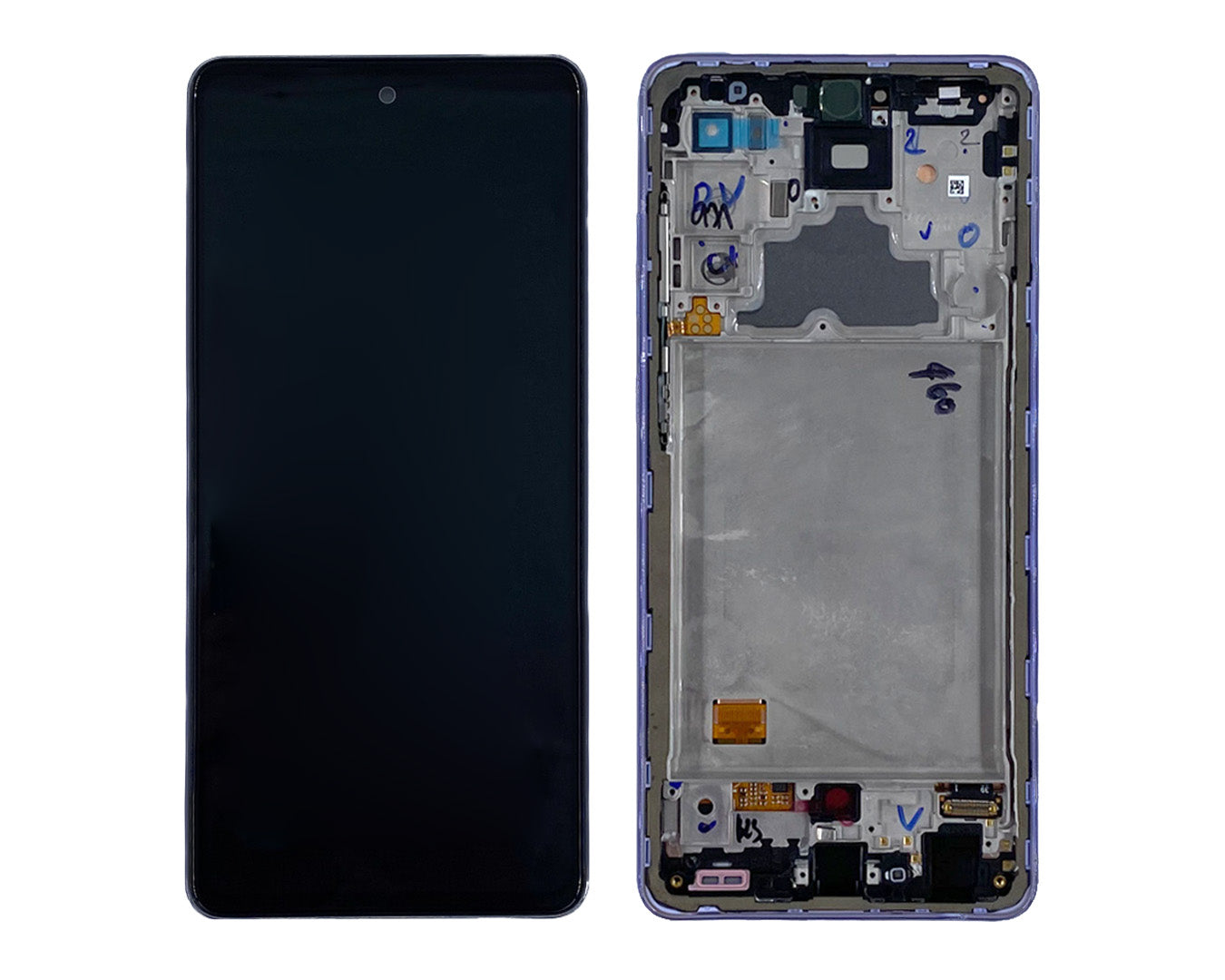 Samsung Galaxy A72 A725F Beeldscherm en Digitizer met Frame Geweldig Violet Service Pack