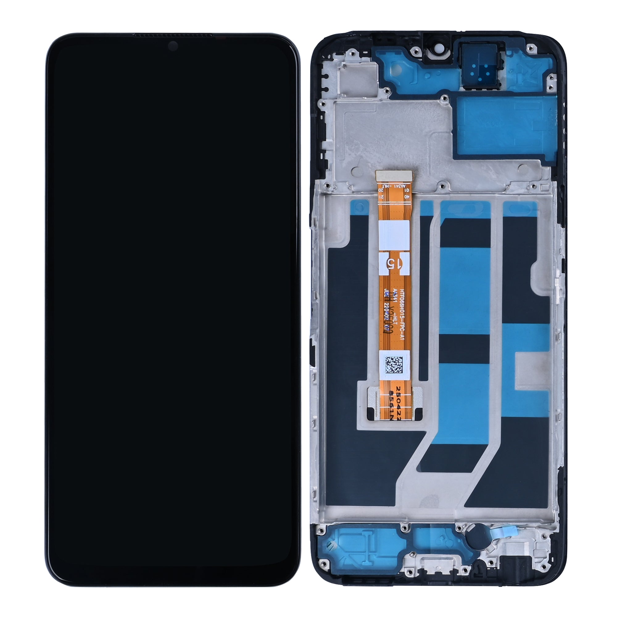 Oppo A78 5G Scherm en Digitizer met frame gloeiende Purple OEM