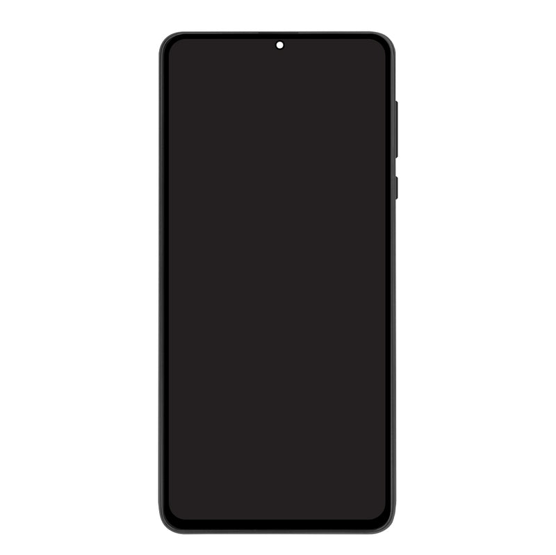Samsung Galaxy A72 A725F Beeldscherm en Digitizer met Frame Ontzagwekkende Zwarte Soft-OLED