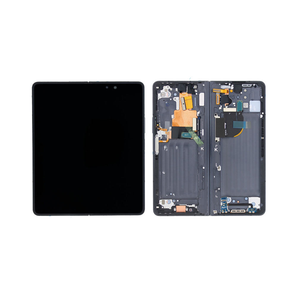 Samsung Galaxy Z Fold5 F946B Hoofdscherm en digitizer met frame Phantom Black Service Pack