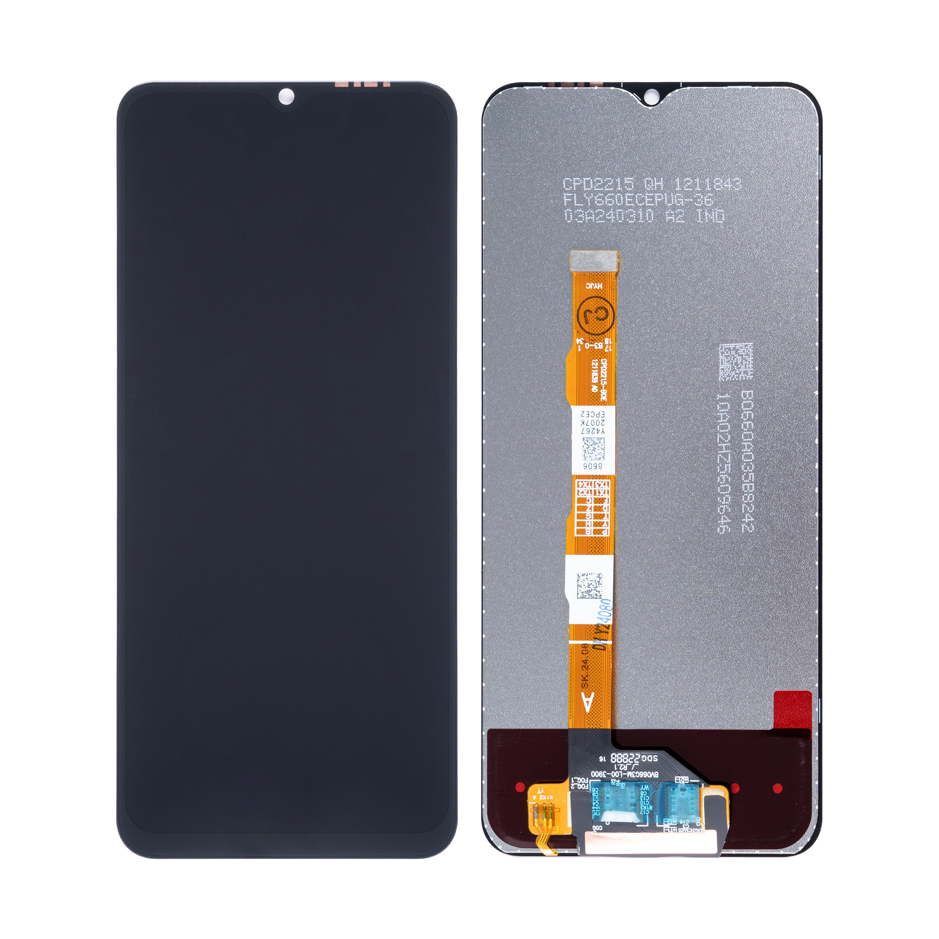 Vivo Y22 V2207, Y22s V2206 scherm en Digitizer zonder frame zwart OEM