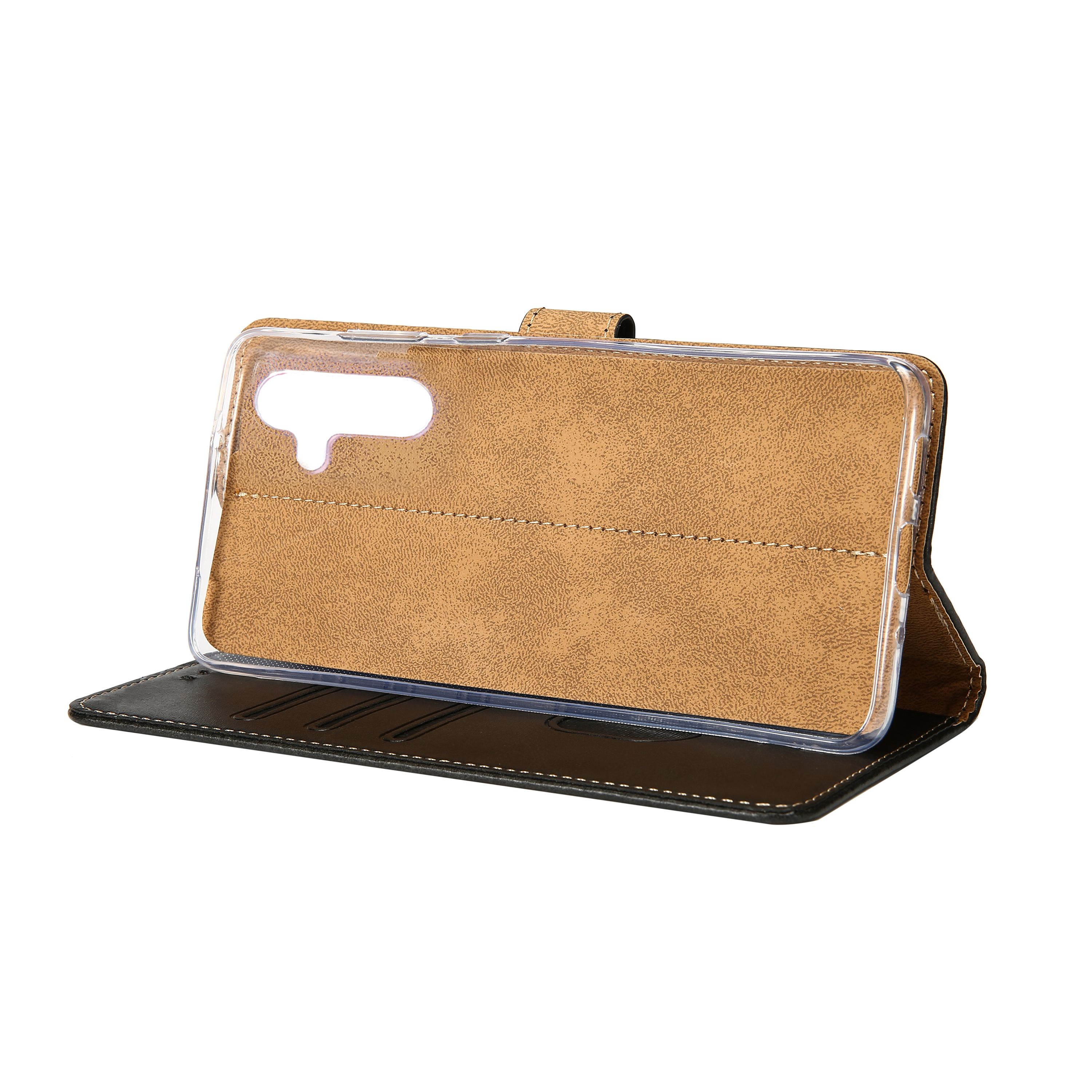 Rixus Boekenhoes Voor Samsung Galaxy A35 5G Zwart