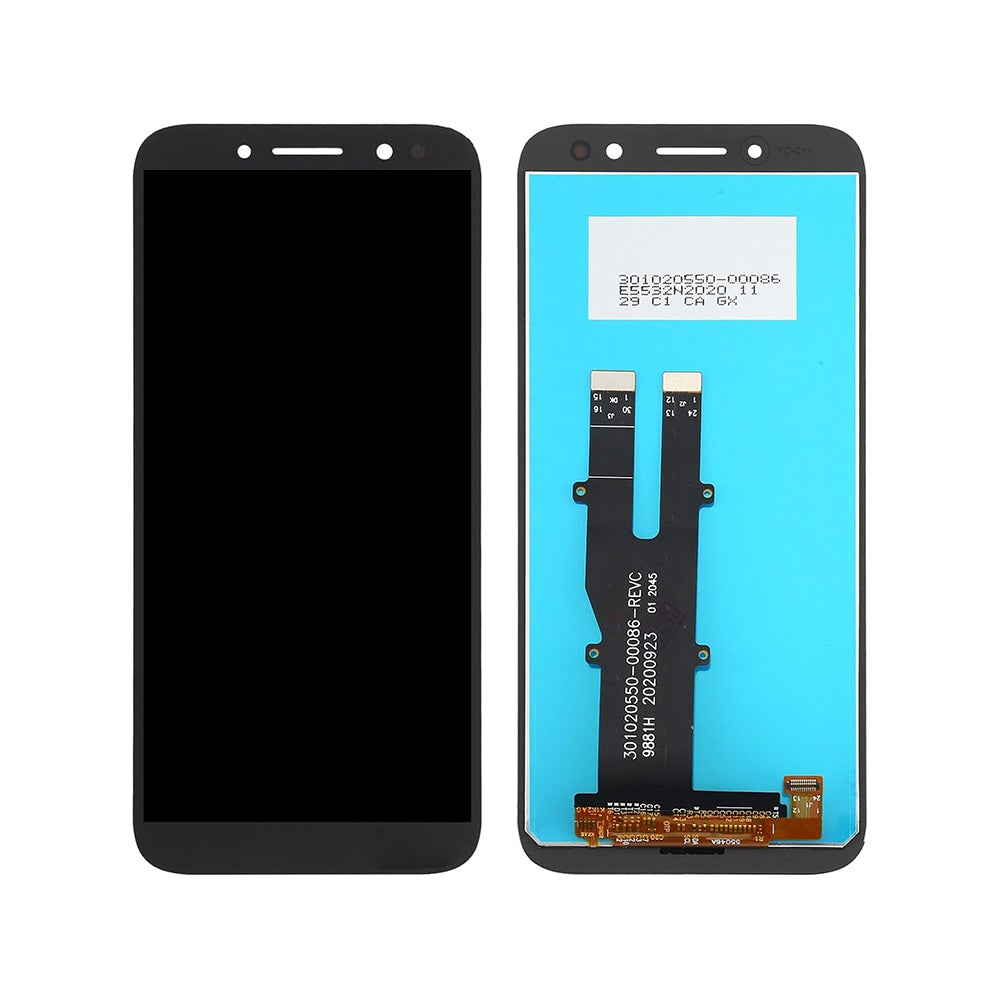 Nokia C1 Plus-scherm en digitizer zonder frame, zwart, OEM
