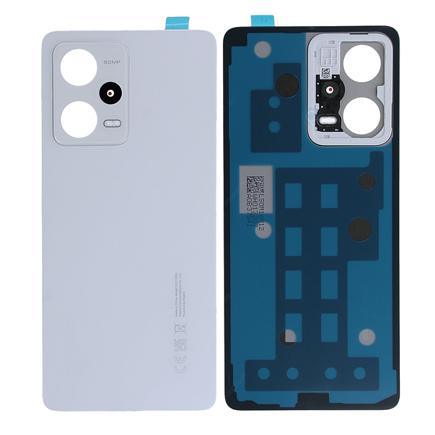 Xiaomi Redmi Note 12 Pro 5G achterkant met lens Polar White OEM