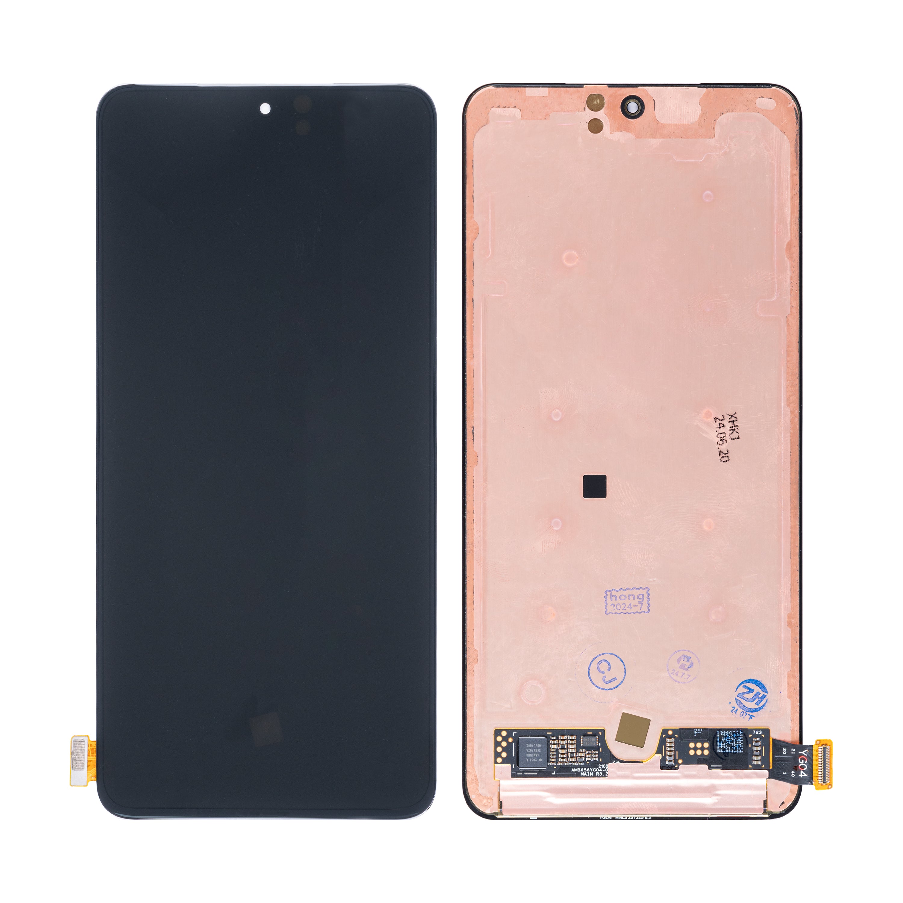Vivo X70-scherm en digitizer zonder frame, zwart, OEM