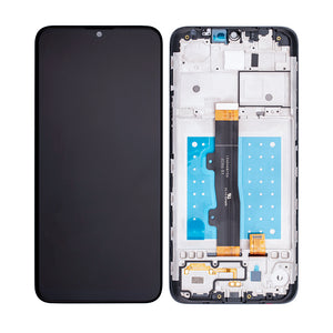 Motorola Moto E7-scherm en digitizer met frame, mineraalgrijs, OEM