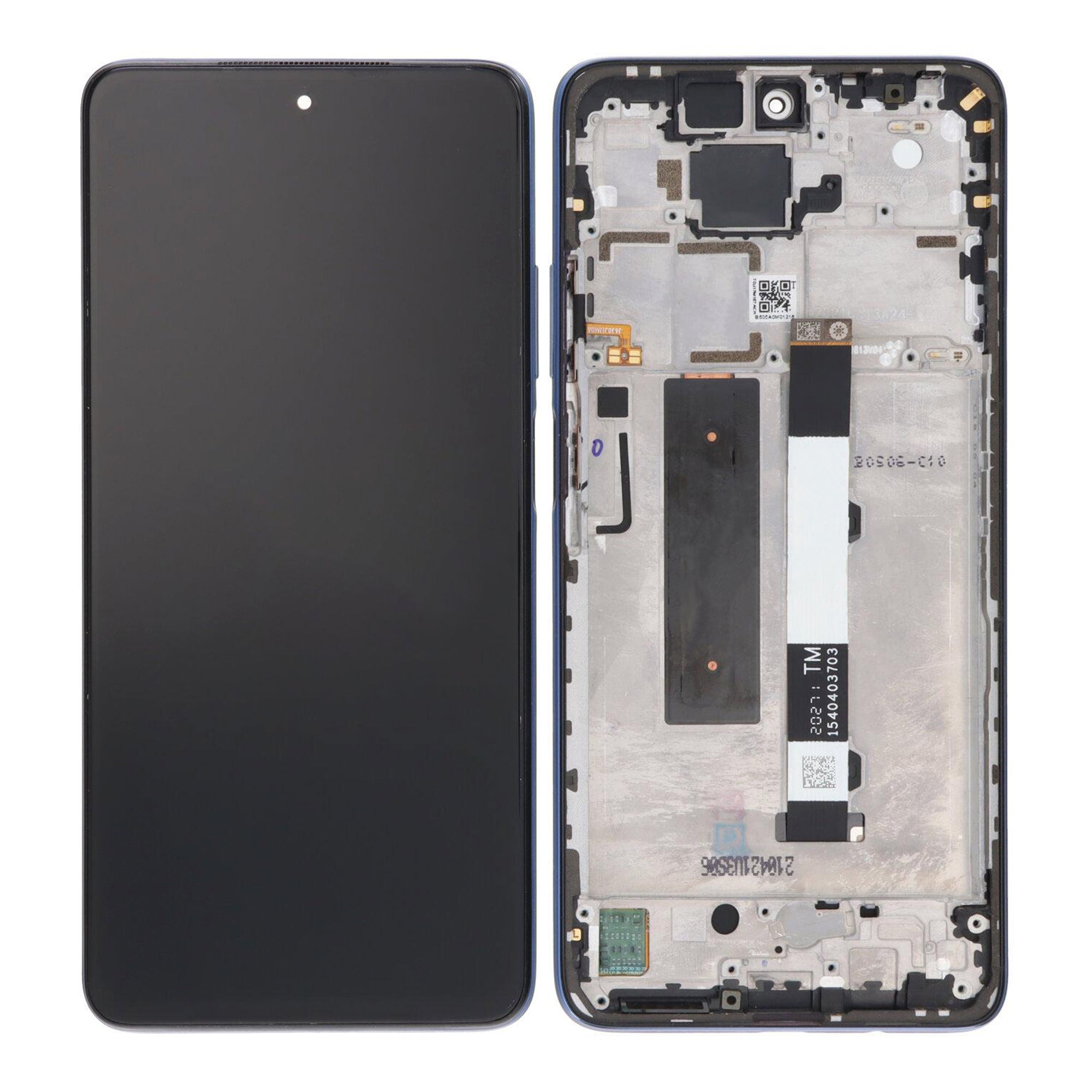 Xiaomi Mi 10T Lite 5G, Redmi Note 9 Pro 5G-scherm en digitizer met frame, zwart OEM