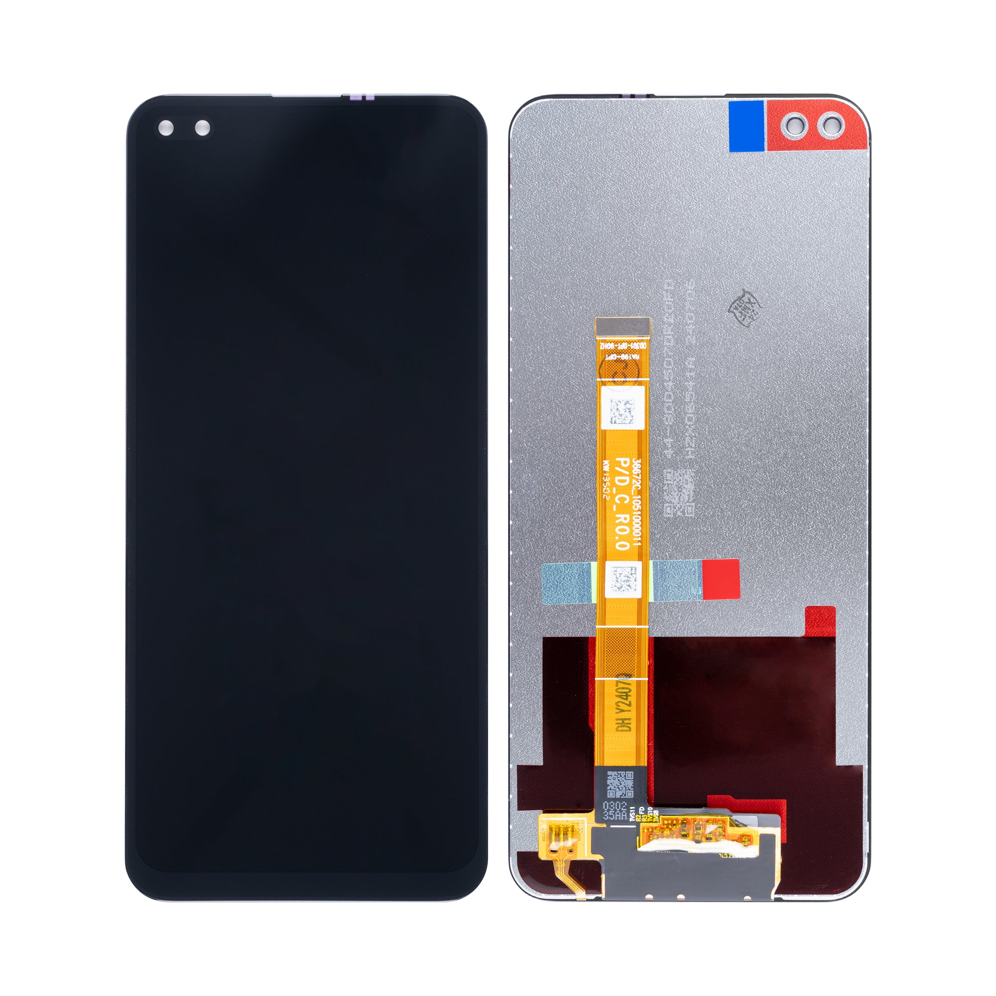 Realme 6 Pro-scherm en digitizer zonder frame, zwart, OEM