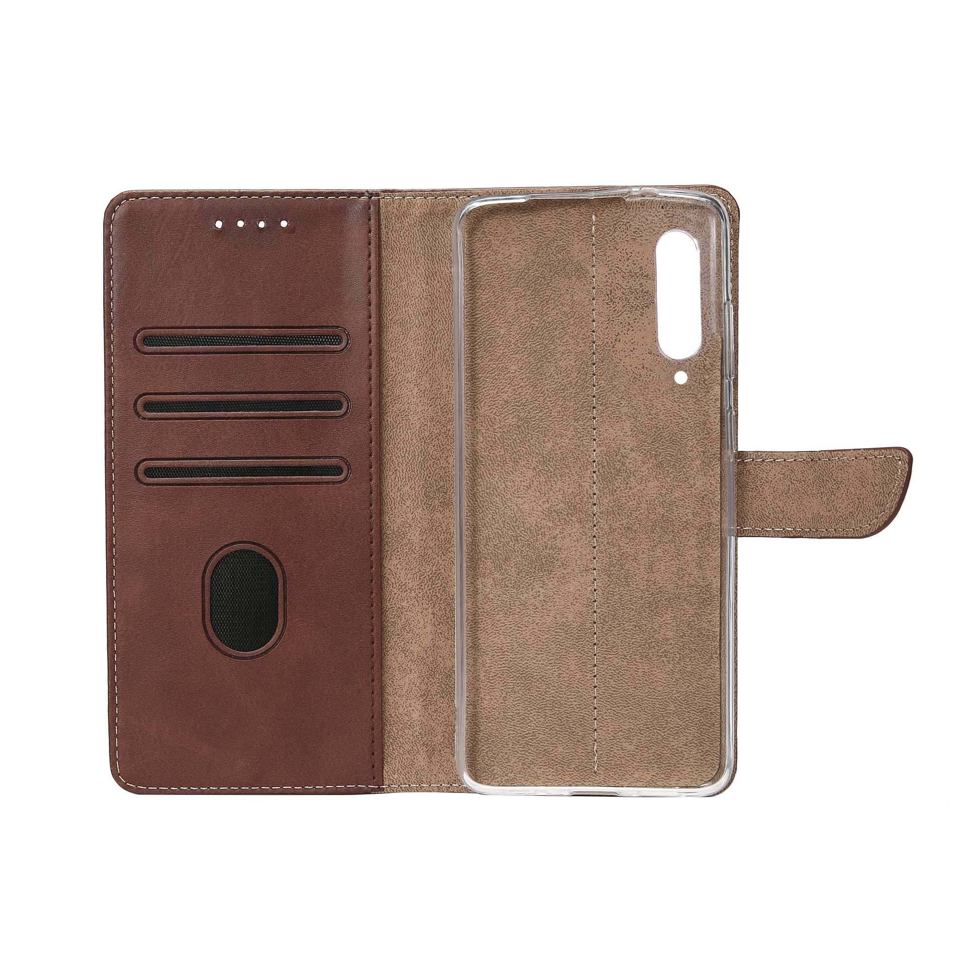 Rixus Boekenhoes Voor Samsung Galaxy A50 Bruin