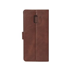 Rixus Boekenhoes Voor Samsung Galaxy J6 Bruin