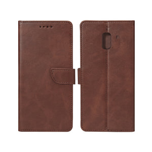 Rixus Boekenhoes Voor Samsung Galaxy J6 Bruin