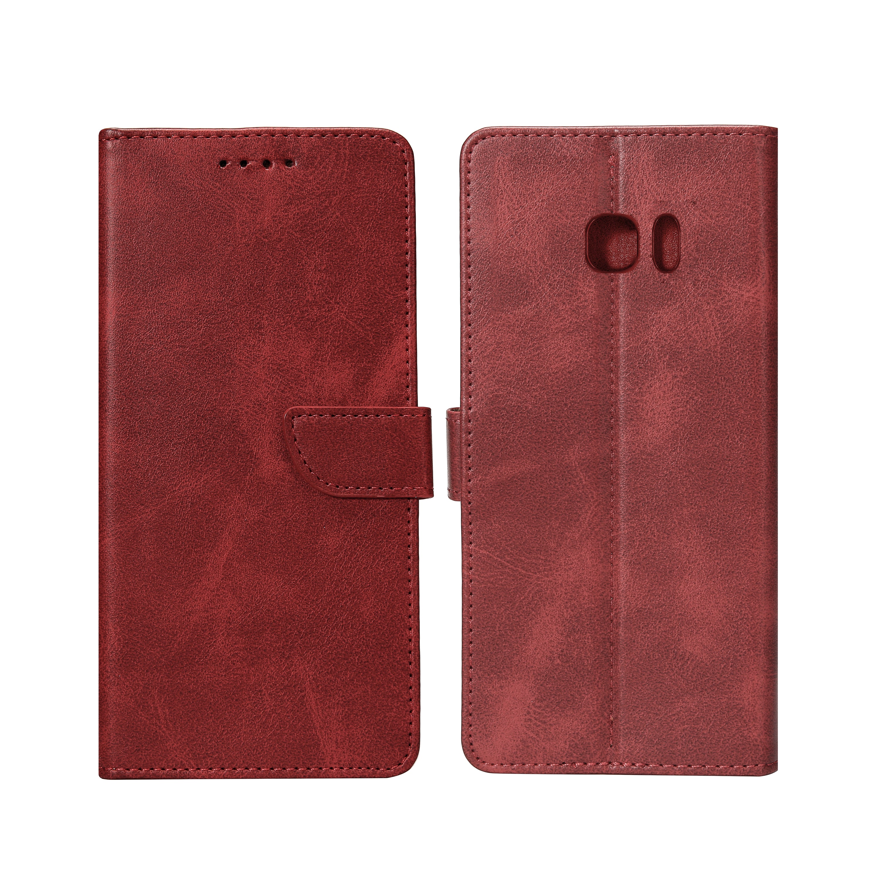 Rixus Boekhoesje Voor Samsung Galaxy S7 Edge Donkerrood