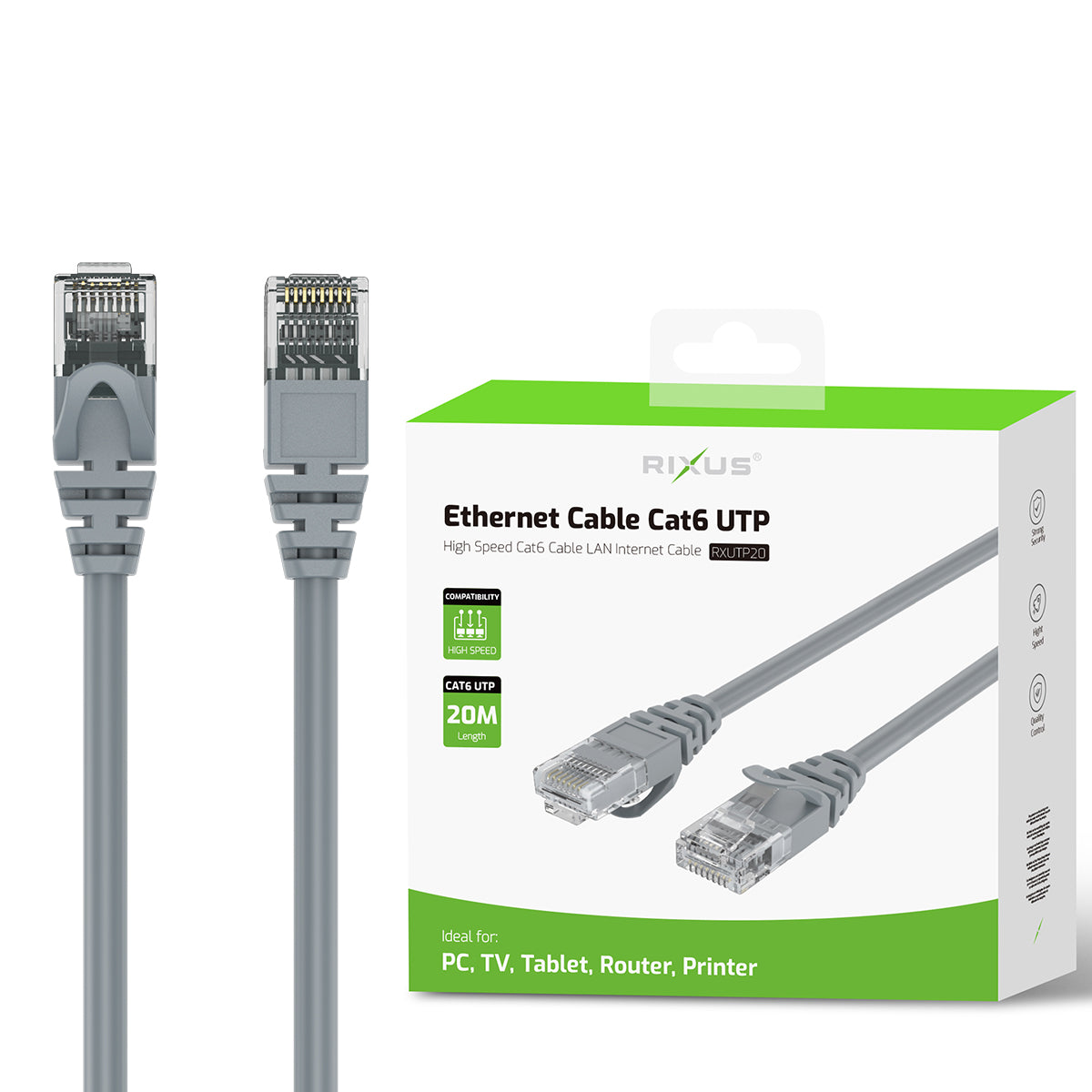 Rixus RXUTP20 Ethernetkabel Cat 6 UTP 20m