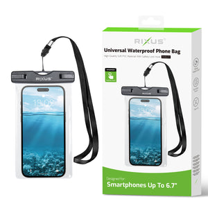 Rixus RXBG17 Spons Waterdichte Telefoontas Zwart