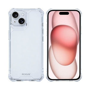 Rixus Armor-X Anti Shock Case For Apple iPhone 15 Transparant