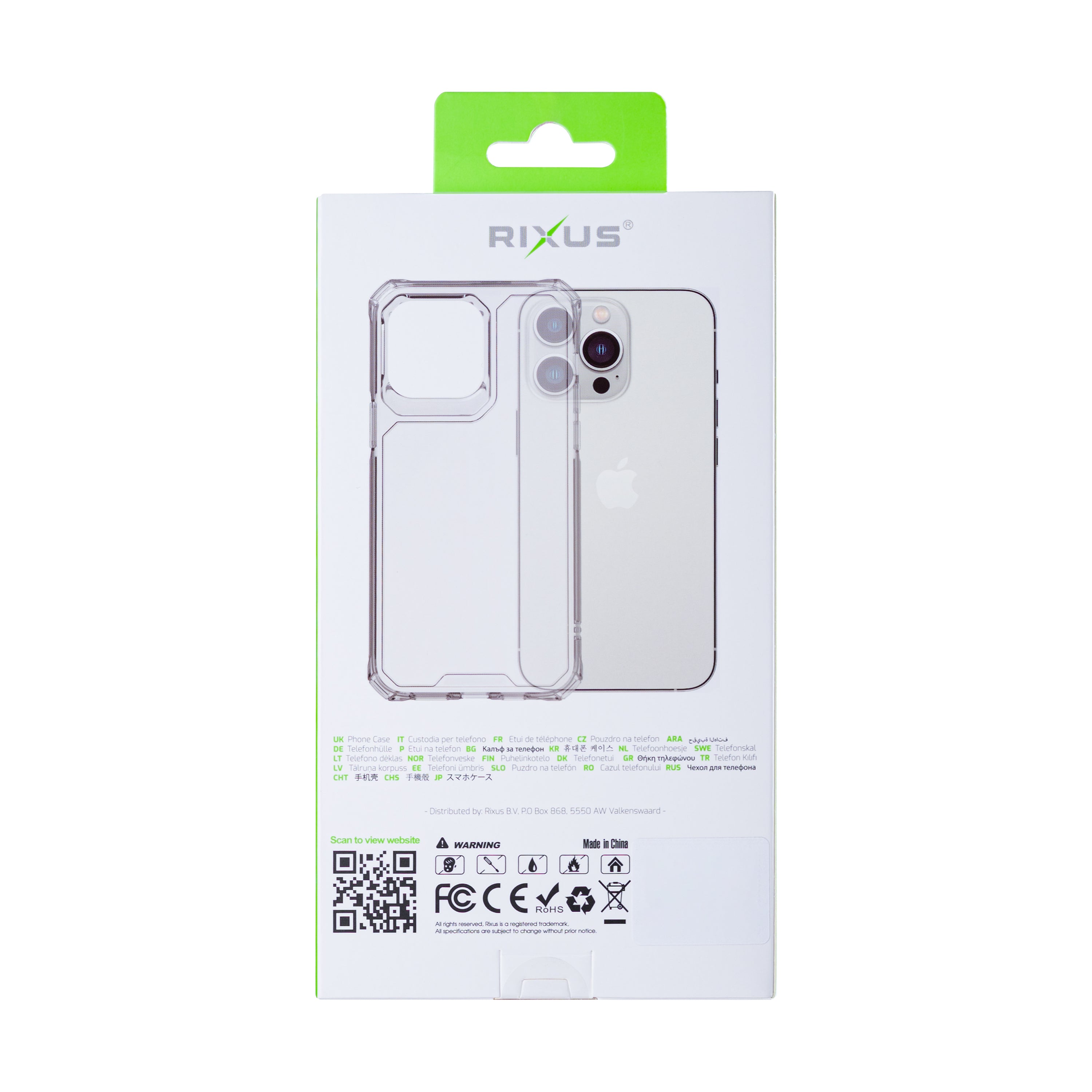 Rixus Armor-X Anti Shock Case For Apple iPhone 15 Transparant