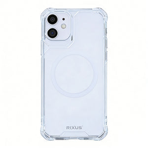 Rixus Armor-X Anti Shock Case With MagSafe Compatible For Apple iPhone 11 Transparent