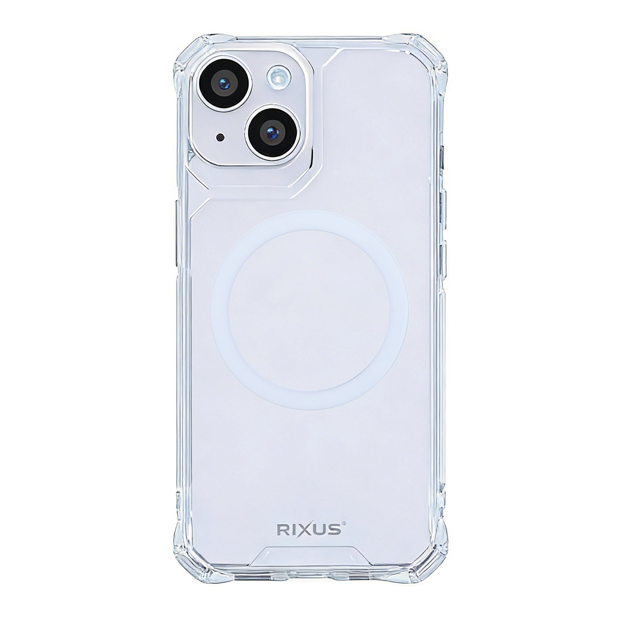 Rixus Armor-X Anti Shock Case With MagSafe Compatible For Apple iPhone 14 Plus Transparent