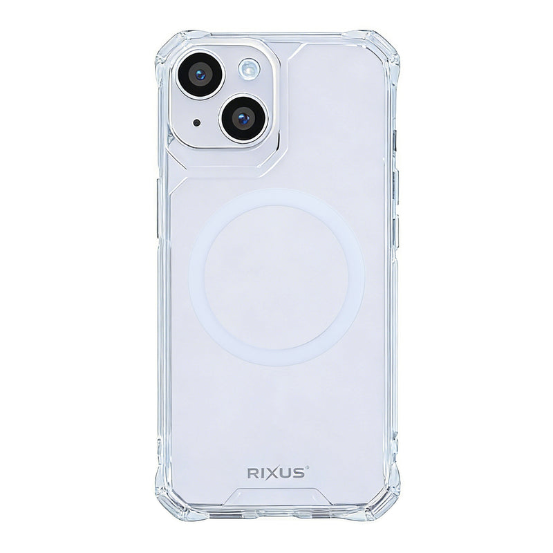 Rixus Armor-X Anti Shock Case With MagSafe Compatible For Apple iPhone 14 Plus Transparent