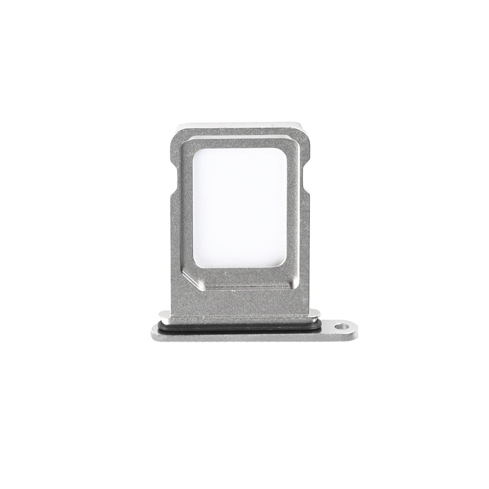 For Apple iPhone 15 Pro, 15 Pro Max Simkaarthouder Titanium Wit Getrokken