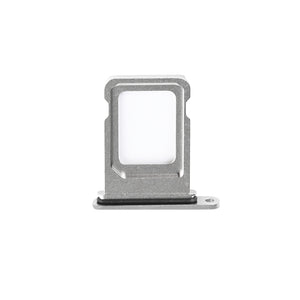 For Apple iPhone 15 Pro, 15 Pro Max Simkaarthouder Titanium Wit Getrokken