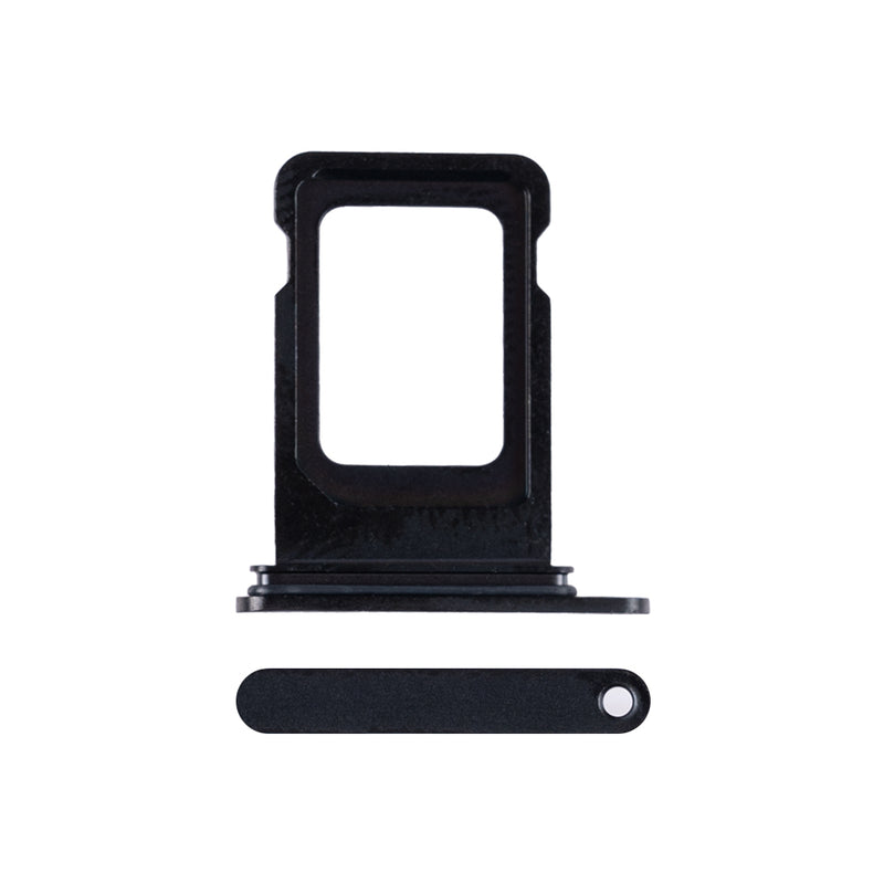 For Apple iPhone 15 Pro, 15 Pro Max Simkaarthouder Zwart Titanium Getrokken