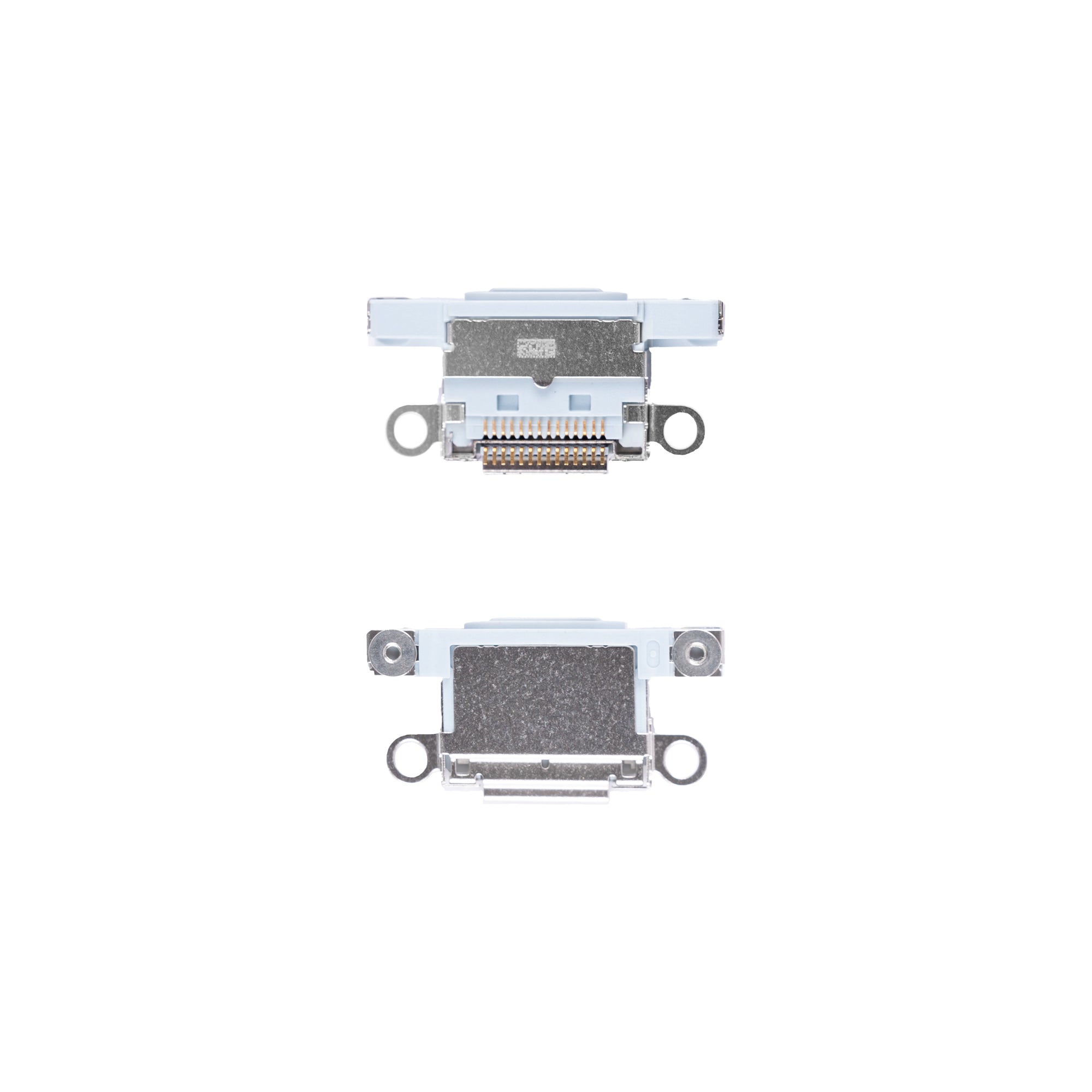 For Apple iPhone 15, 15 Plus systeem opladen poort blauw getrokken