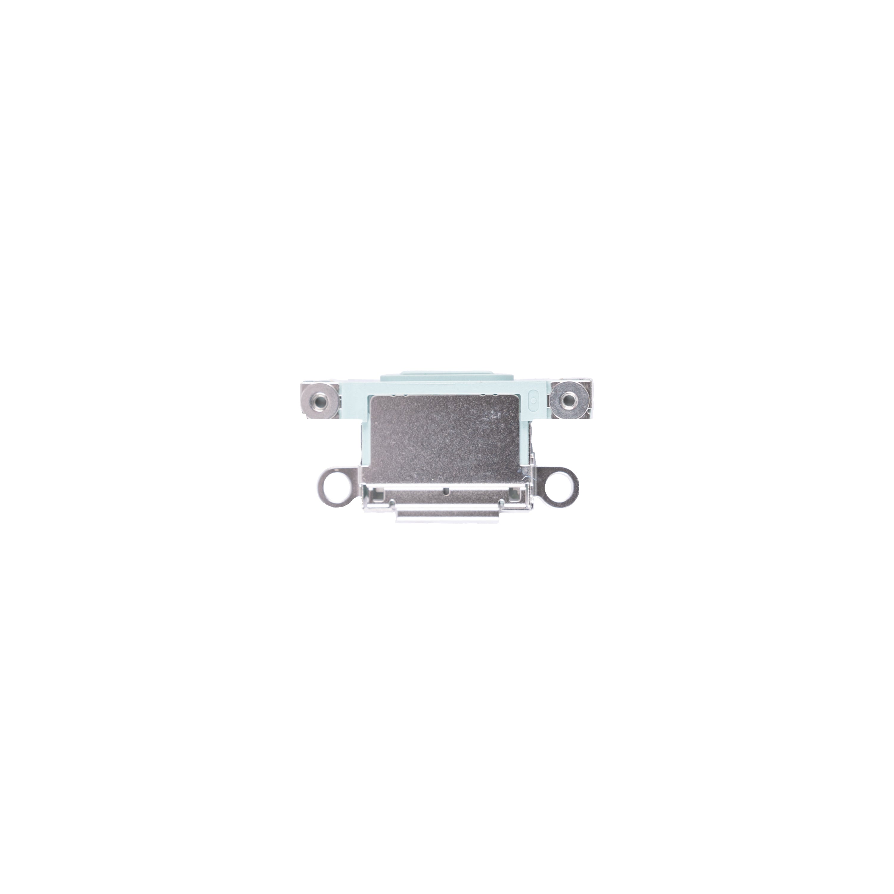 For Apple iPhone 15, 15 Plus systeem opladen poort groen getrokken