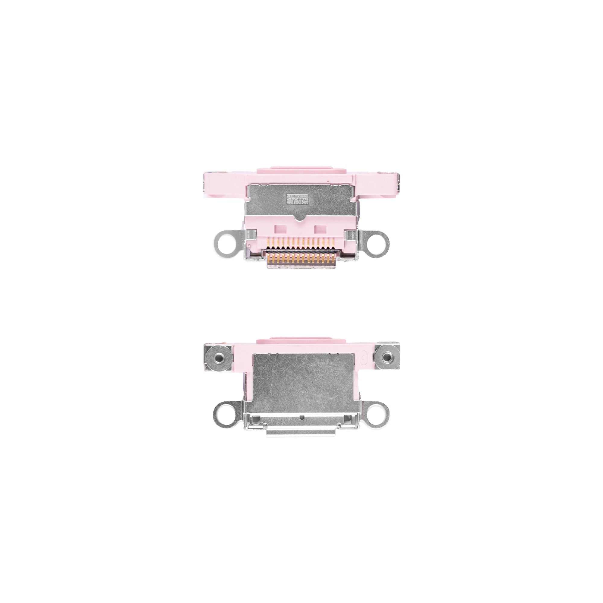For Apple iPhone 15, 15 Plus Systeem Opladende Poort Roze Getrokken