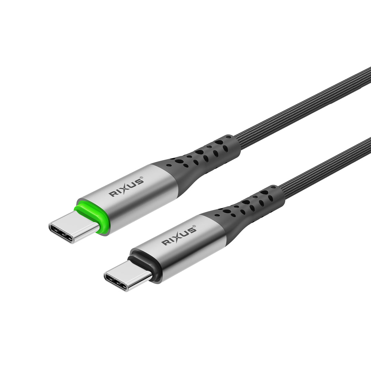 Rixus RXUC22C Auto Disconnect USB-C Naar USB-C Kabel Zwart