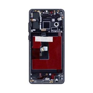 Huawei P30-scherm en digitizer met frame, zwart, OEM