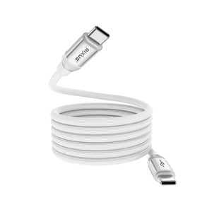 Rixus RXUC59C Magnetisch Oplaadsnoer USB-C Naar USB-C 1m 60W Wit