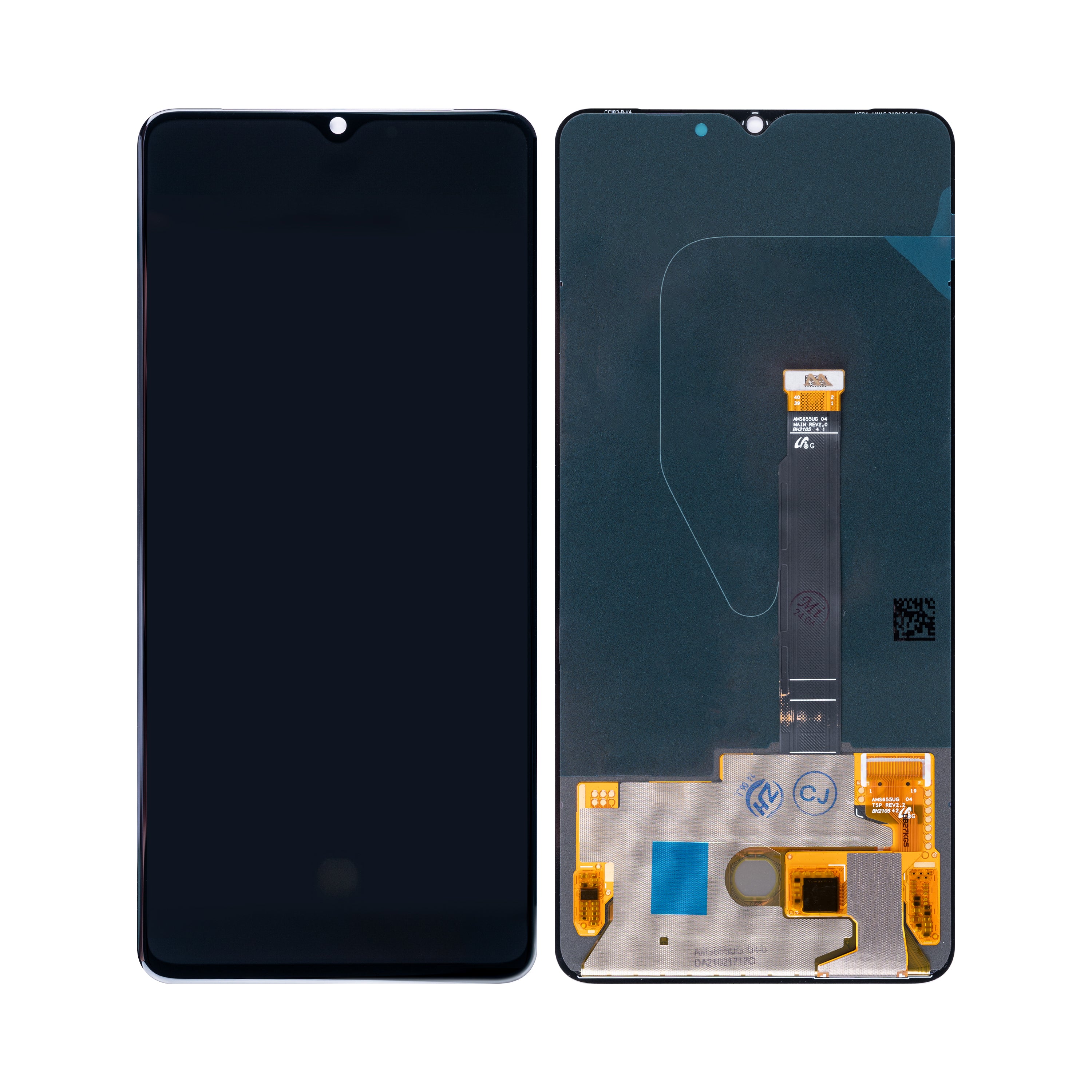 Realme X2 Pro-scherm en digitizer zonder frame, zwart, OEM