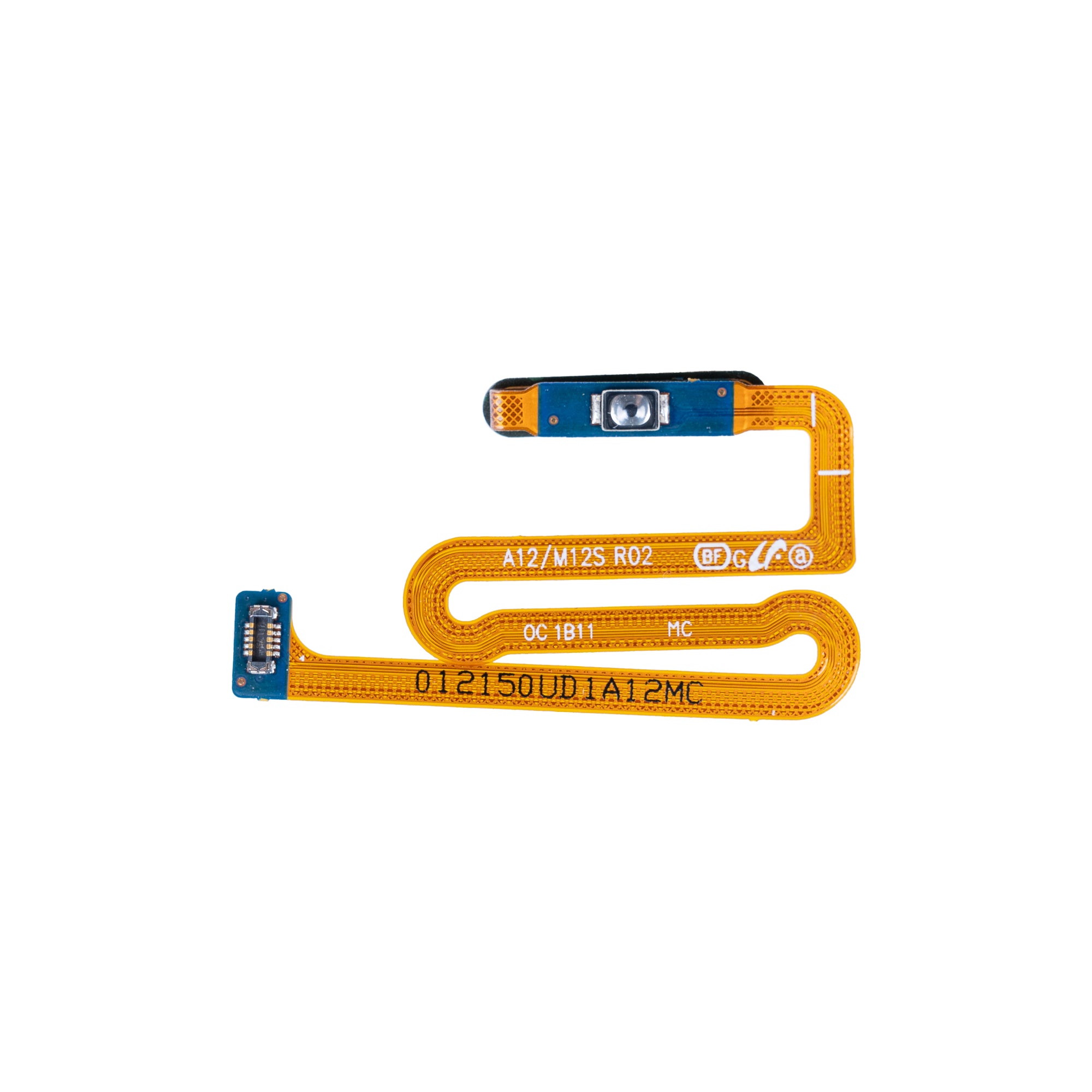 Samsung Galaxy A12 A125F Vingerafdruksensor en Power Flex Wit OEM