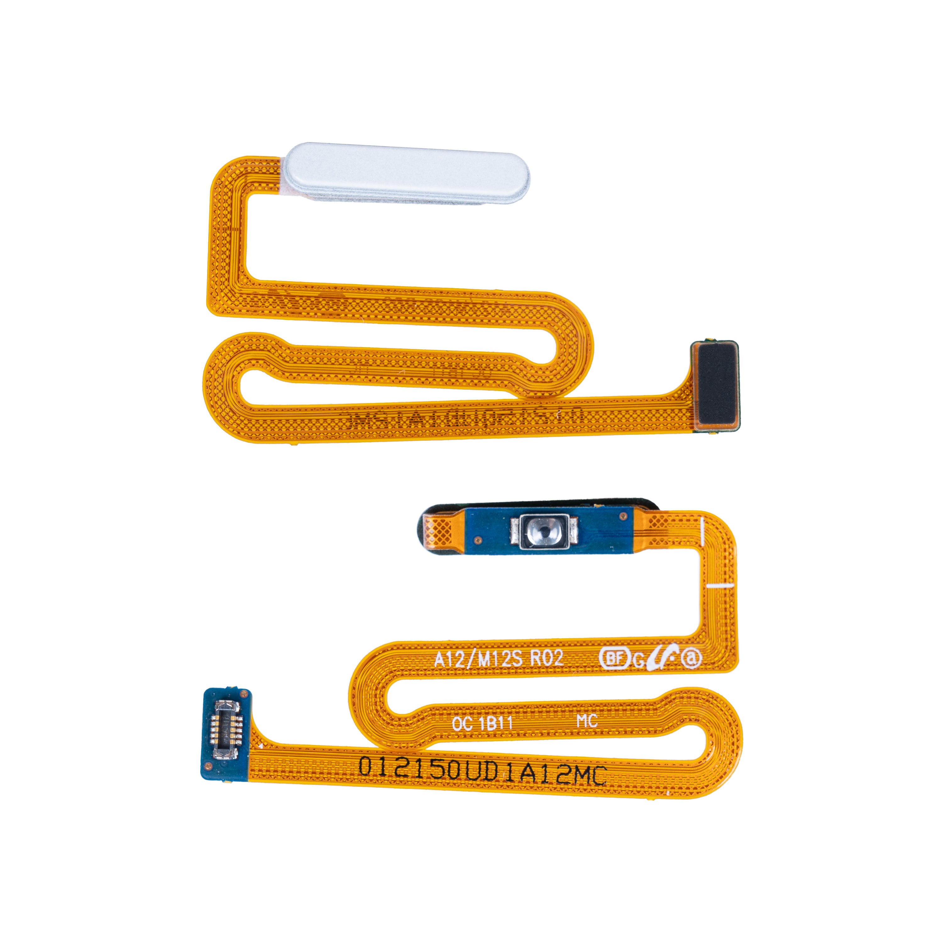 Samsung Galaxy A12 A125F Vingerafdruksensor en Power Flex Wit OEM
