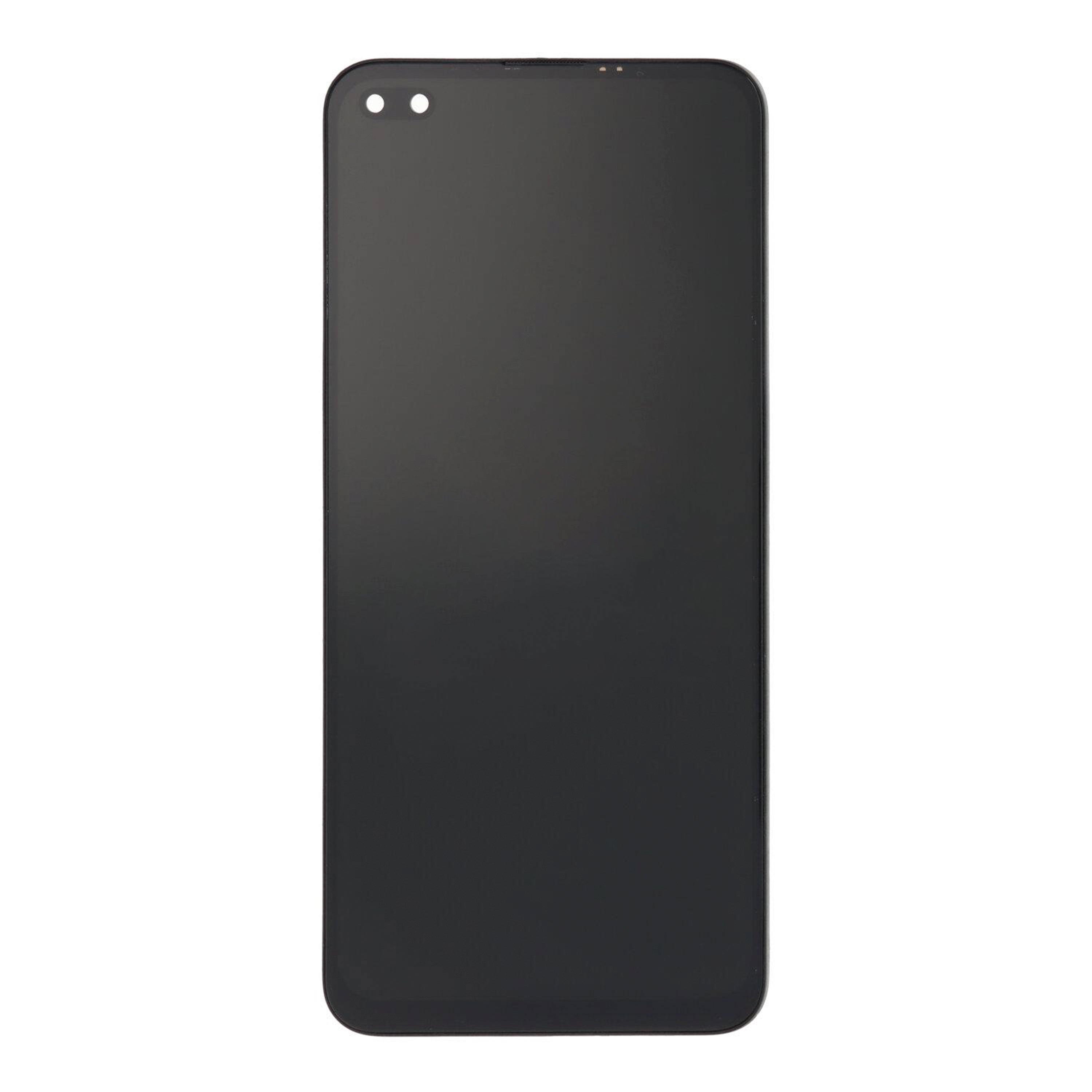 Oppo Reno 4Z 5G-scherm en digitizer met frame, zwart, OEM