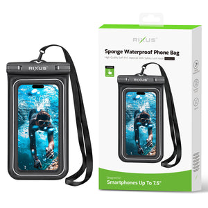 Rixus RXBG22 Spons Waterdichte Telefoontas Zwart