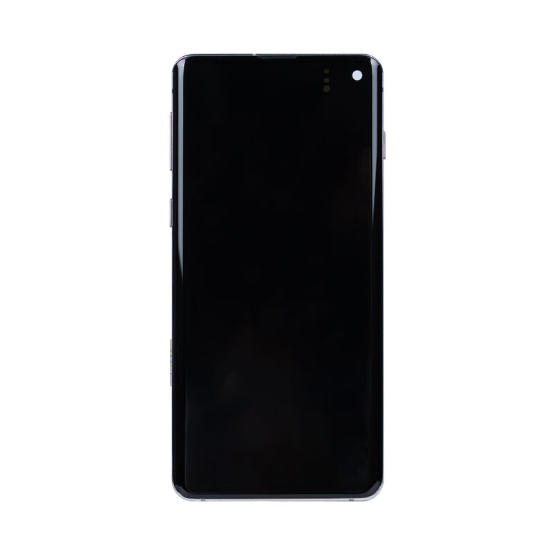 Samsung Galaxy S10 G973F Beeldscherm en Digitizer met Frame Prisma Wit Refurbished