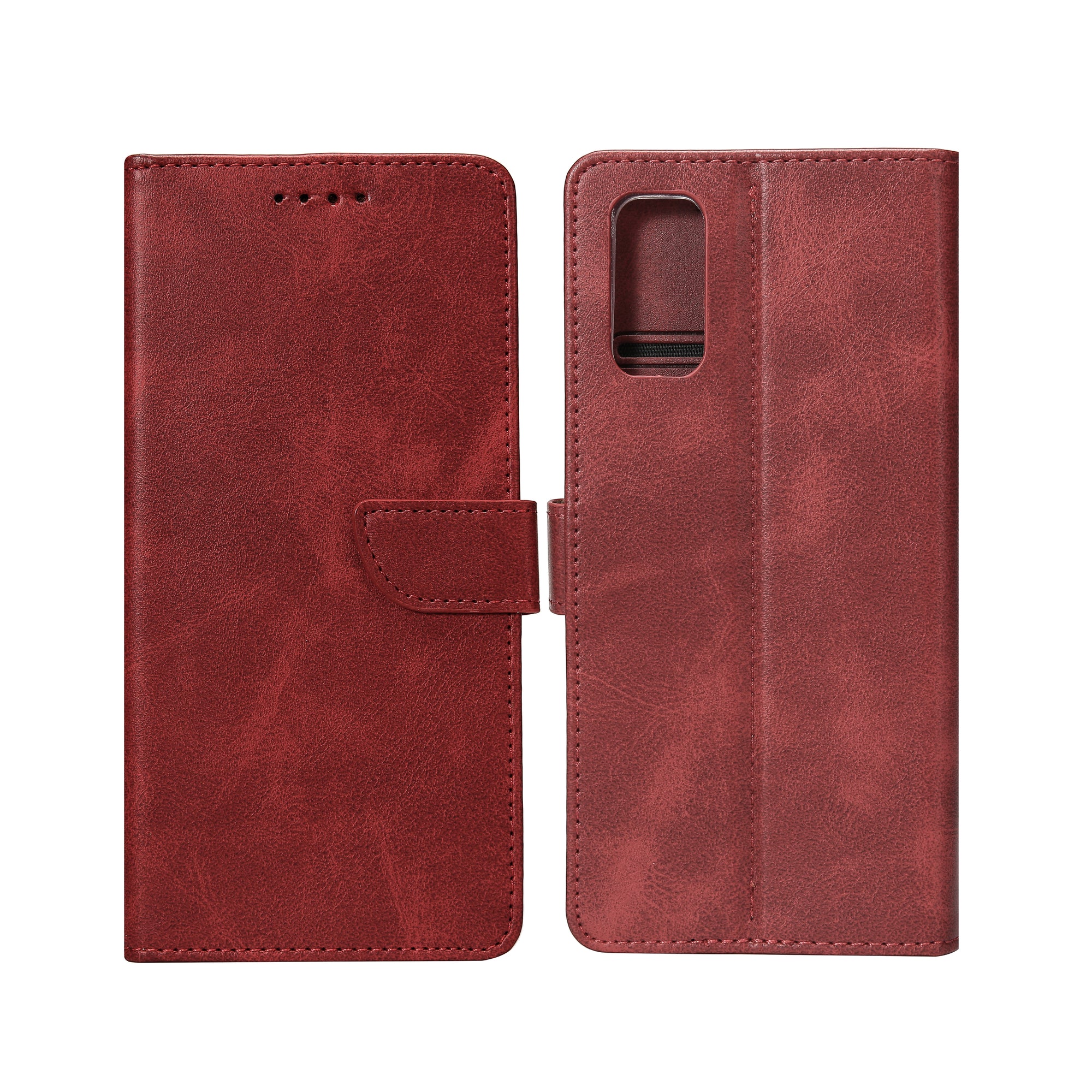 Rixus Boekenhoesje Voor Samsung Galaxy S20 FE Donkerrood